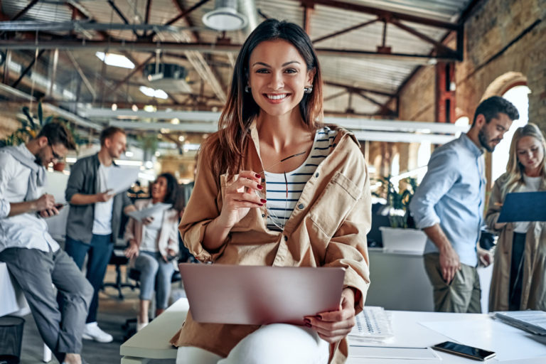Young business people in office People and Project Success