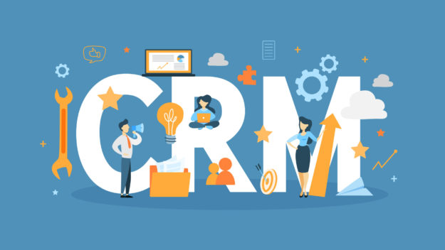 CRM concept illustration.