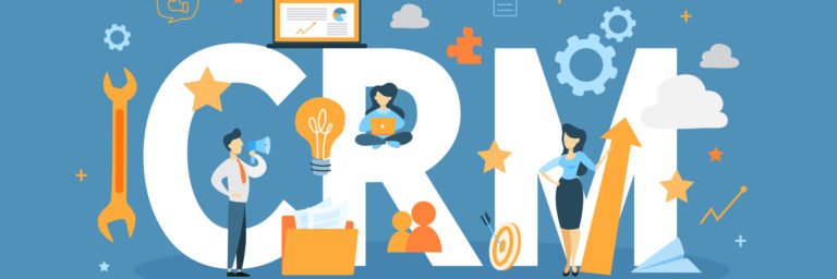 CRM concept illustration.
