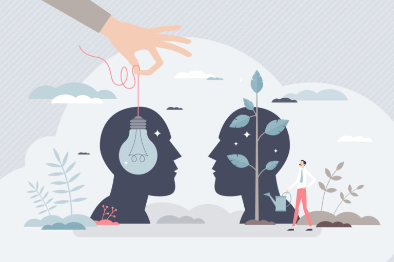 Mentorship or advice from mentor for personal development tiny p