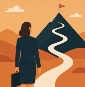 female leader faces path ahead