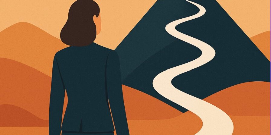 female leader faces path ahead